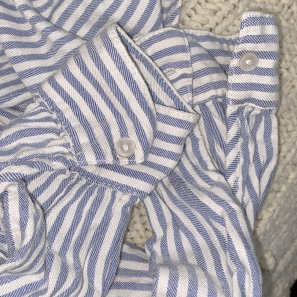 Aerie blue striped top size medium - Picture 6 of 9